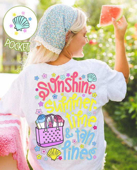 Sunshine, Summer Time & Tan Lines Graphic Tee