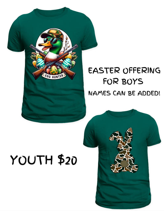Youth Camo Easter Hunter Tee