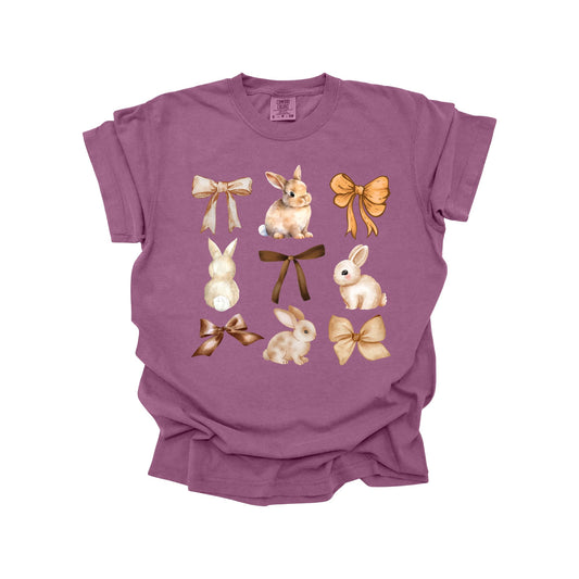 Vintage Bunny & Bows Graphic Tee