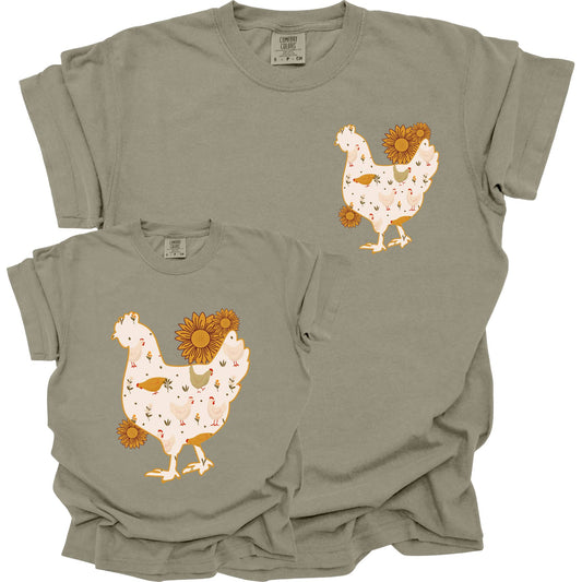 Sunflower Chicken Graphic Tee