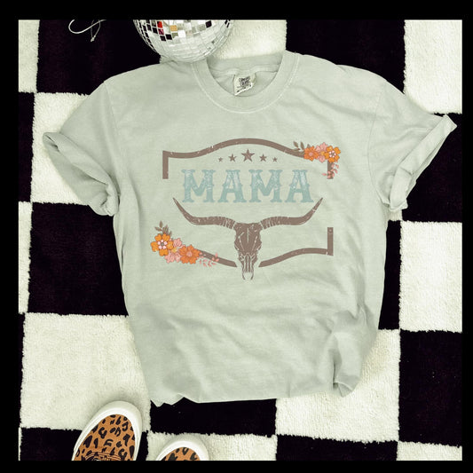 Western Mama Longhorn Graphic Tee